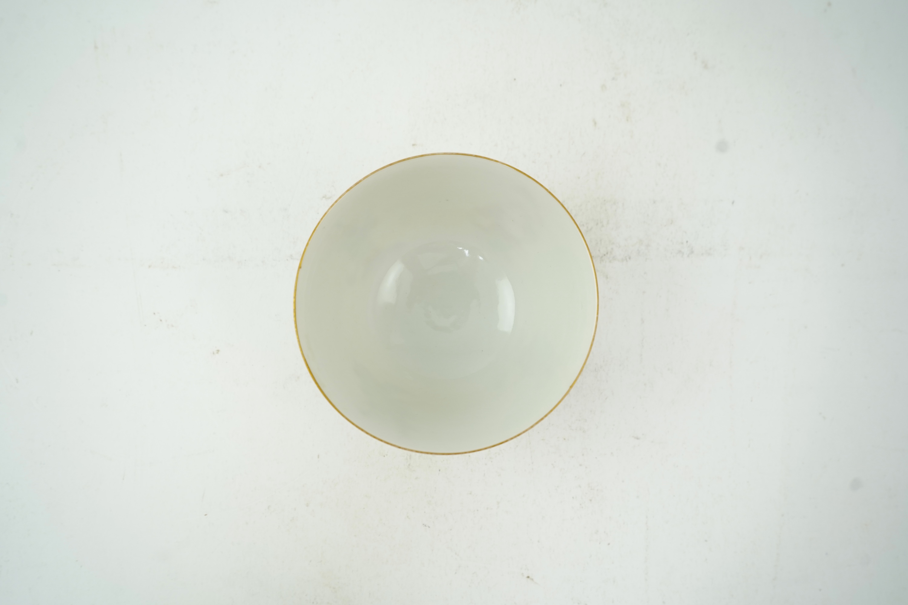 A Chinese enamelled porcelain ’Immortals’ cup, Yongzheng mark but later